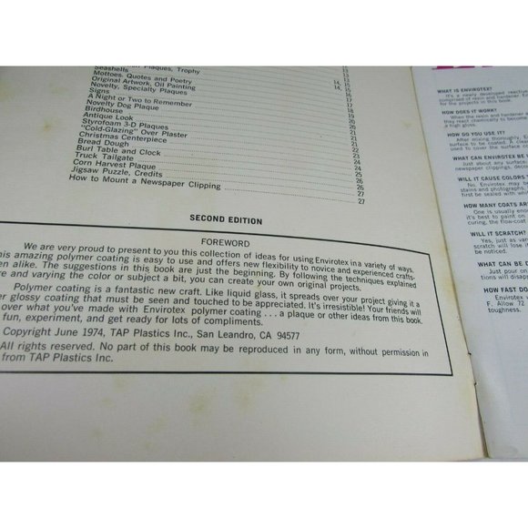 Envirotex Idea Book Vintage Enviro Tex 51920 - Picture 3 of 7